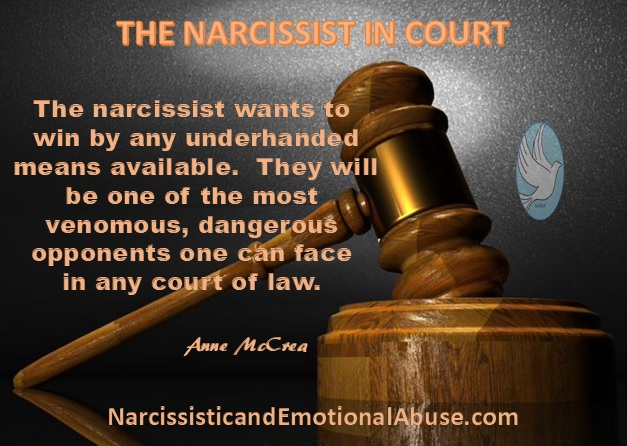 Anne McCrea Narcissists in court