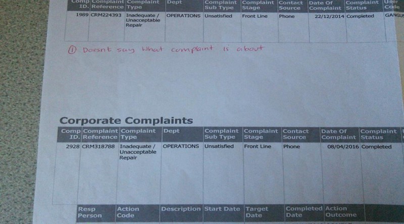 corporate complaint